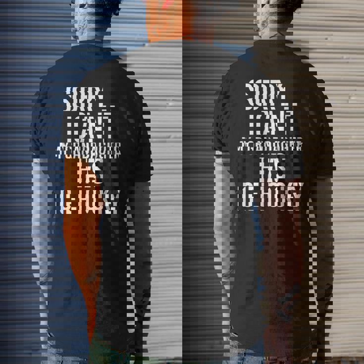 Grandpa Grandma My Granddaughter Has Ice Hockey Men's Back Print T-shirt Gifts for Him Grandpa Grandma My Granddaughter Has Ice Hockey Men's Back Print T-shirt Gifts for Him