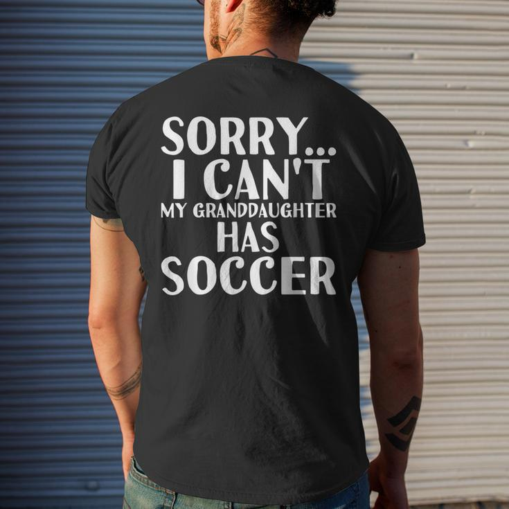 Grandpa Grandma My Granddaughter Has Soccer Men's Back Print T-shirt Gifts for Him