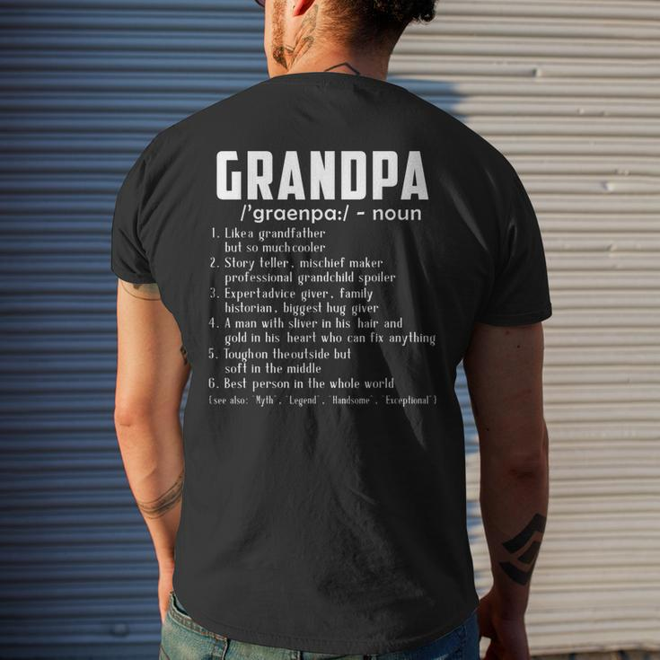 Grandpa Like A Grandfather But So Much Cooler Mens Back Print T-shirt Gifts for Him