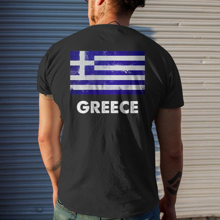 Greece Flag Greek Men's T-shirt Back Print Gifts for Him