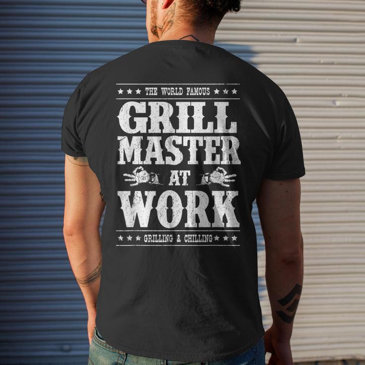 Grill Master Barbecue Bbq Smoker Grillin Dad Grandpa Men's Back Print  T-shirt