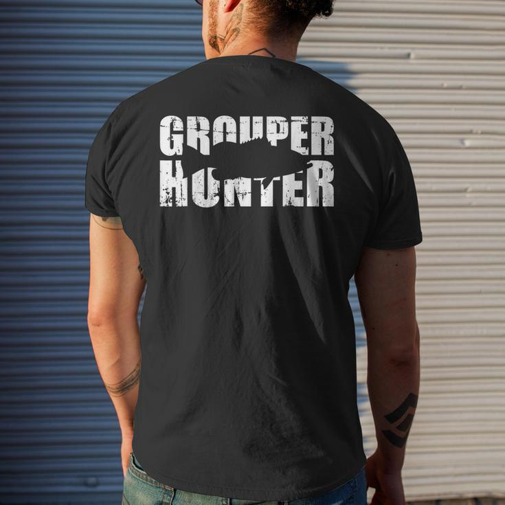 Grouper Hunter Men's Back Print T-shirt Gifts for Him