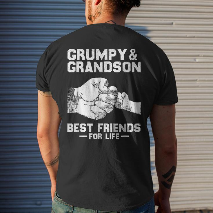 Grumpy And Grandson Best Friends For Life For Grandpa Men's Back Print T-shirt Gifts for Him