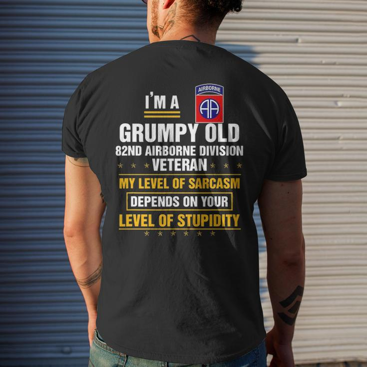 Im A Grumpy Old 82Nd Airborne Division Veteran Men's T-shirt Back Print Gifts for Him