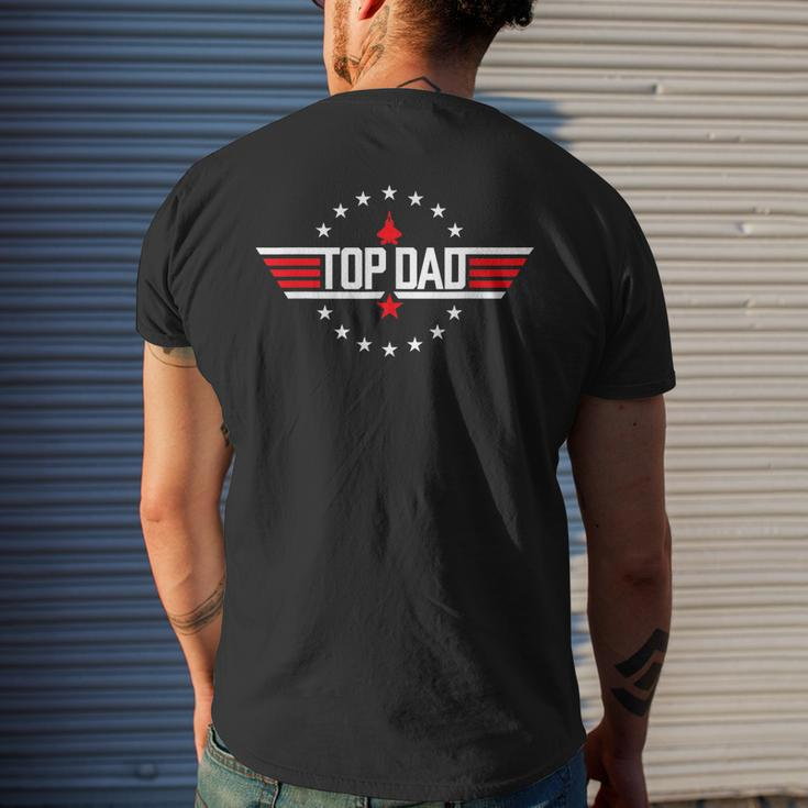 Gun Men Vintage Top Dad Top Movie Gun Jet Fathers Day Mens Back Print T-shirt Gifts for Him