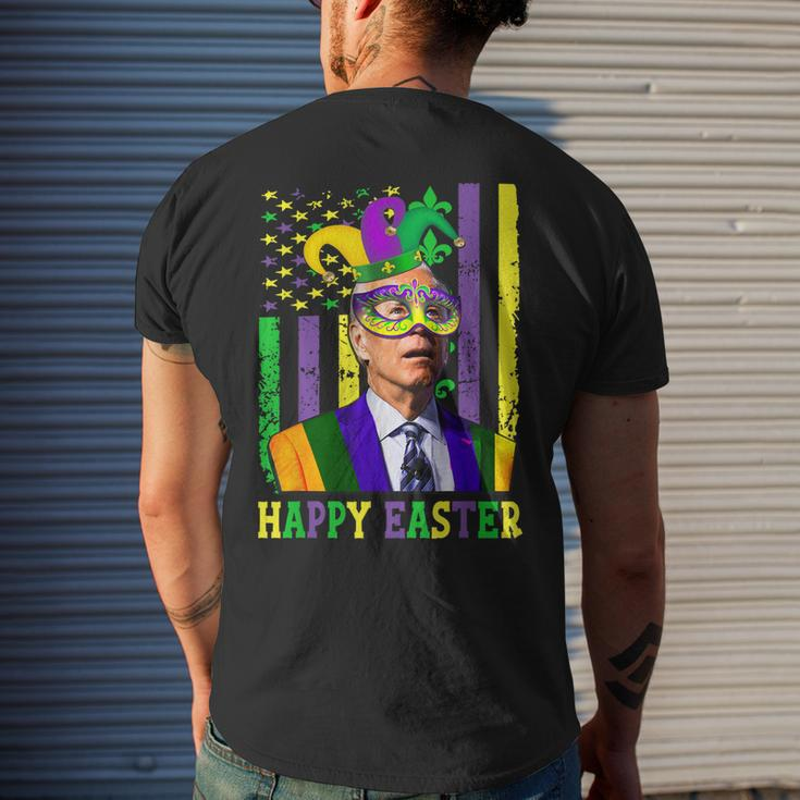 Happy Easter Confused Joe Biden Mardi Flag Costume V4 Men's T-shirt Back Print Gifts for Him