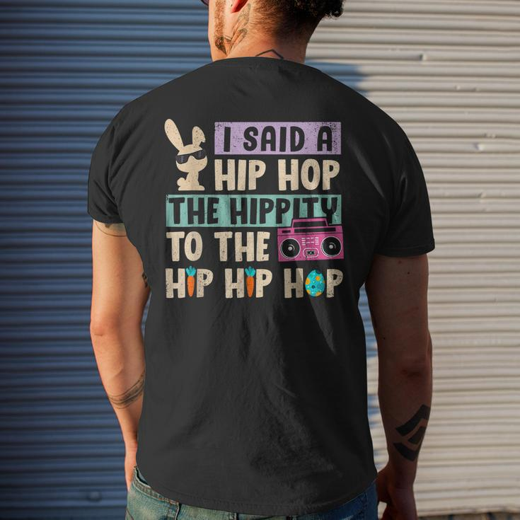 Happy Easter I Said A Hip Hop The Hippity To The Hip Hip Hop Men's Back Print T-shirt Gifts for Him