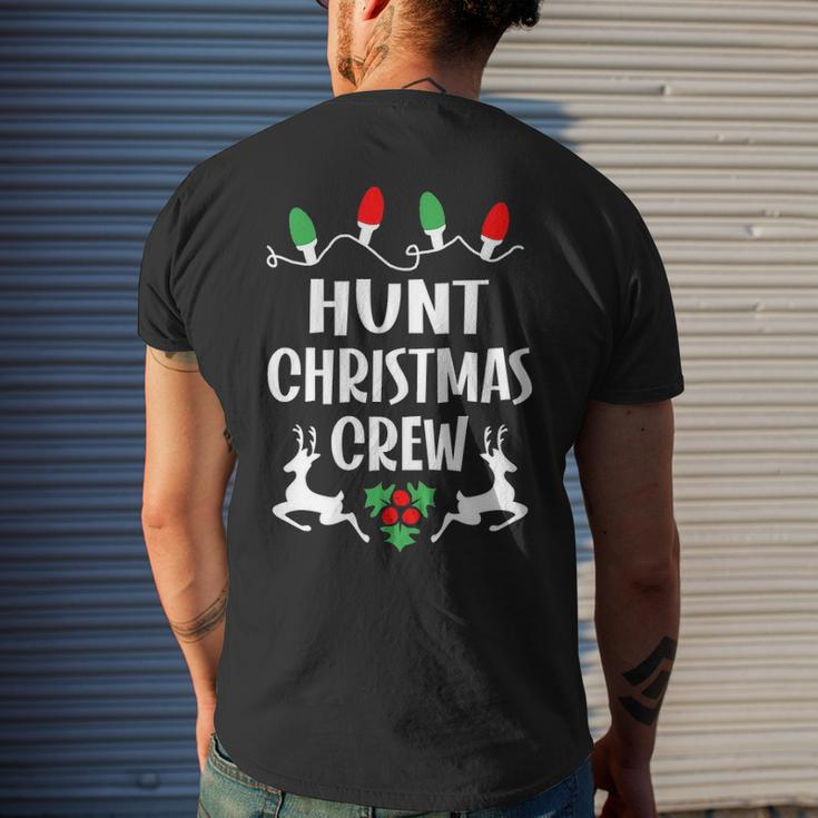 Hunt Name Gift Christmas Crew Hunt Mens Back Print T-shirt Gifts for Him