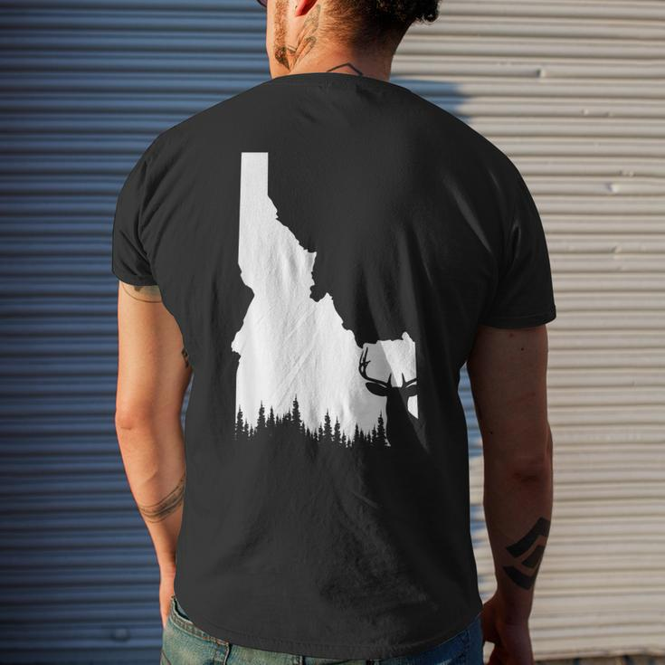 Hunter Elk & Deer State - Vintage Idaho Hunting Men's Back Print T-shirt Gifts for Him
