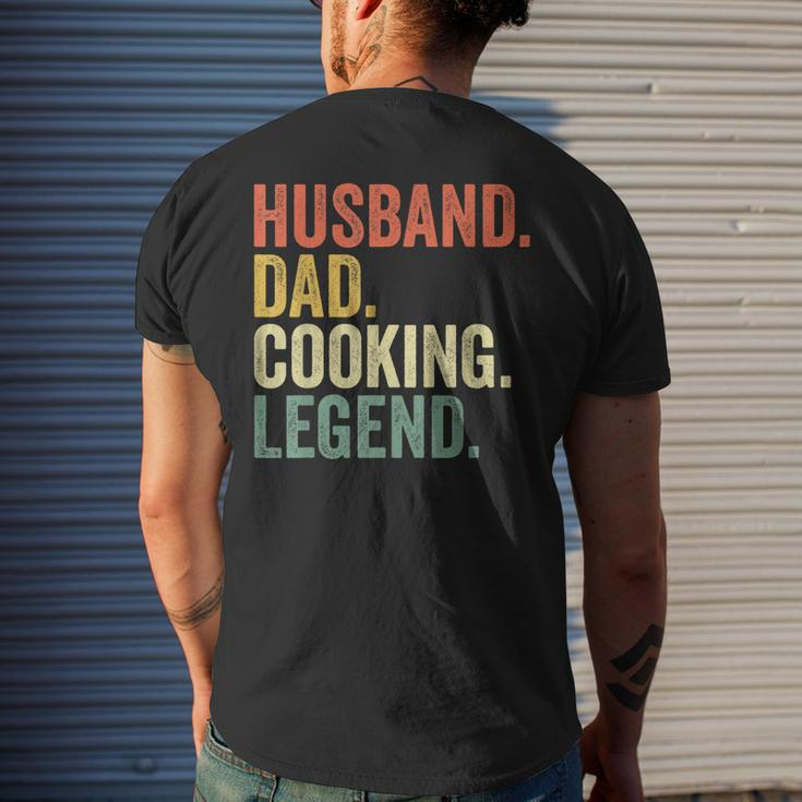 Husband Dad Cooking Legend Funny Cook Chef Father Vintage Gift For Mens Mens Back Print T-shirt Gifts for Him