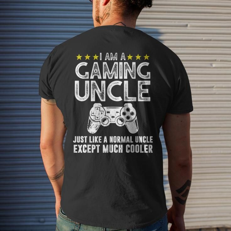 I Am A Gaming Uncle Funny Video Gamer Gift Video Game Gift For Mens Mens Back Print T-shirt Gifts for Him