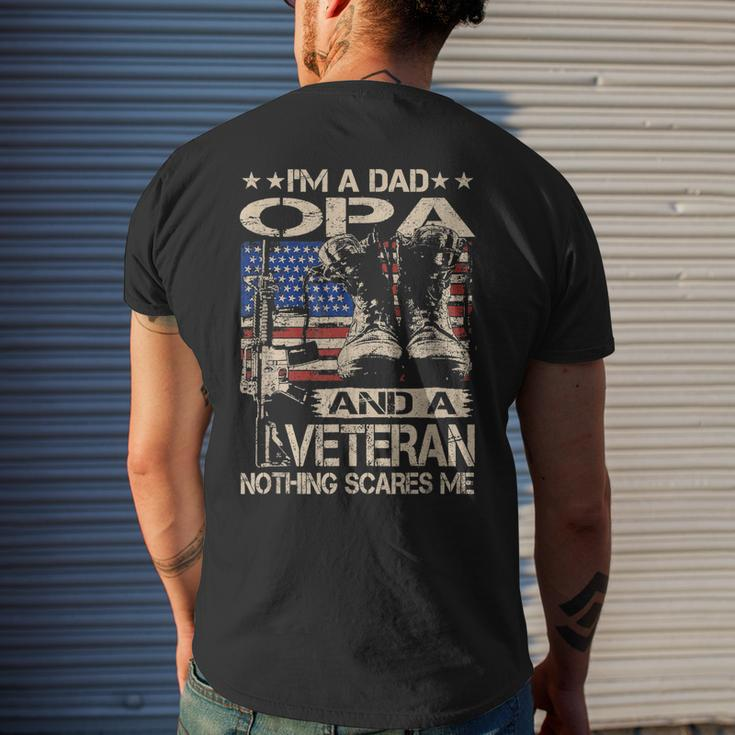 Im A Dad Opa And A Veteran Funny Opa Fathers Day Gift Gift For Mens Mens Back Print T-shirt Gifts for Him