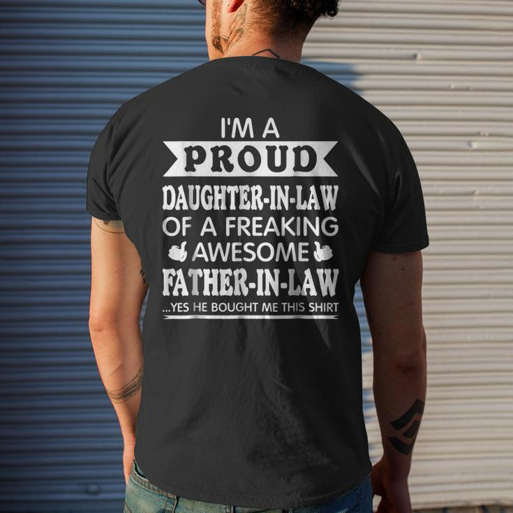 Im A Proud Daughter In Law Of Awesome Father In Law Mens Back Print T-shirt Gifts for Him