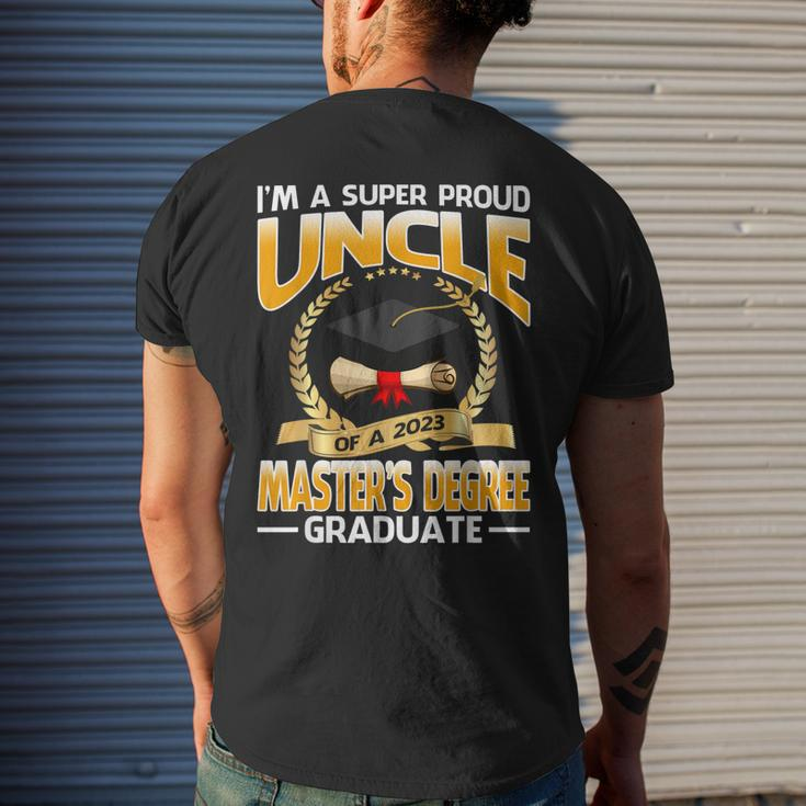 Im A Super Proud Uncle Of A 2023 Masters Degree Graduate Mens Back Print T-shirt Gifts for Him
