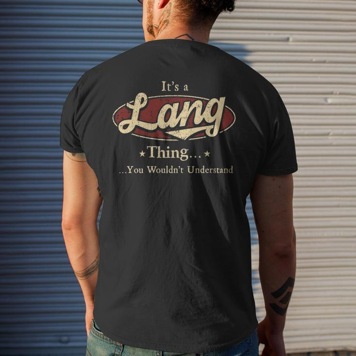 Its A Lang Thing You Wouldnt Understand Personalized Name With Name Printed Lang Men's T-shirt Back Print Gifts for Him