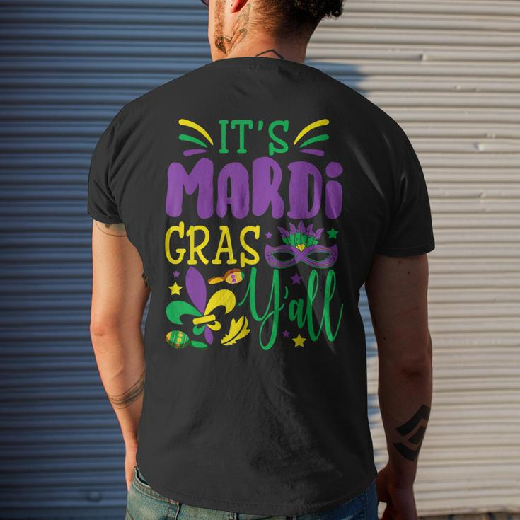 Its Mardi Gras Yall Mardi Gras Party Mask Costume V3 Men's T-shirt Back Print Gifts for Him
