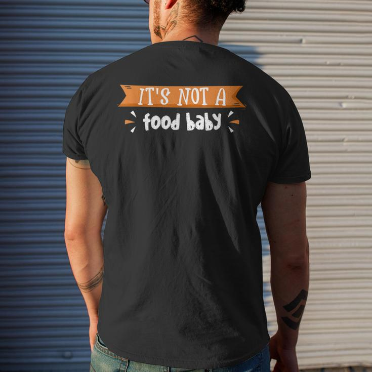 It’S Not A Food Baby Thanksgiving New Mother Future ParentsMen's Back Print T-shirt Gifts for Him