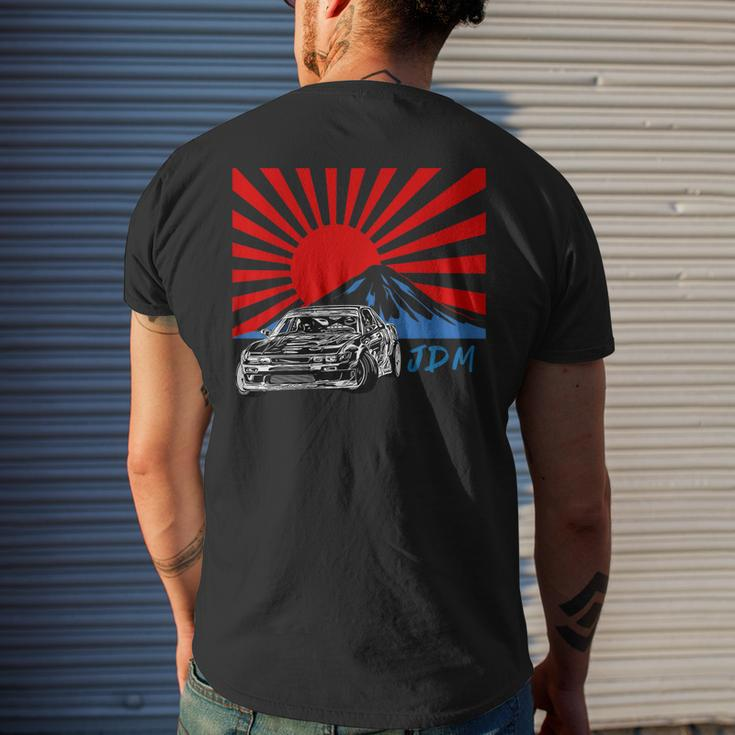 Jdm Drift Sunburst Mens Back Print T-shirt Gifts for Him