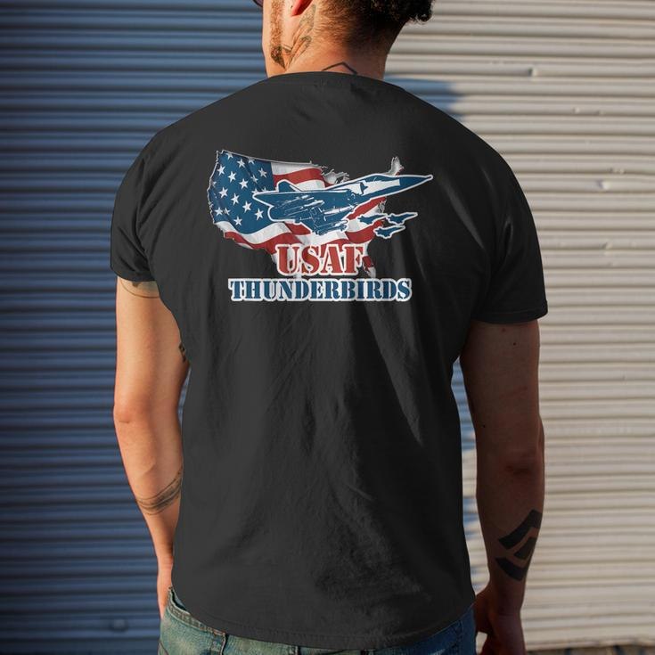 Graphic Jet American Flag Usaf Thunderbird Men's T-shirt Back Print Gifts for Him
