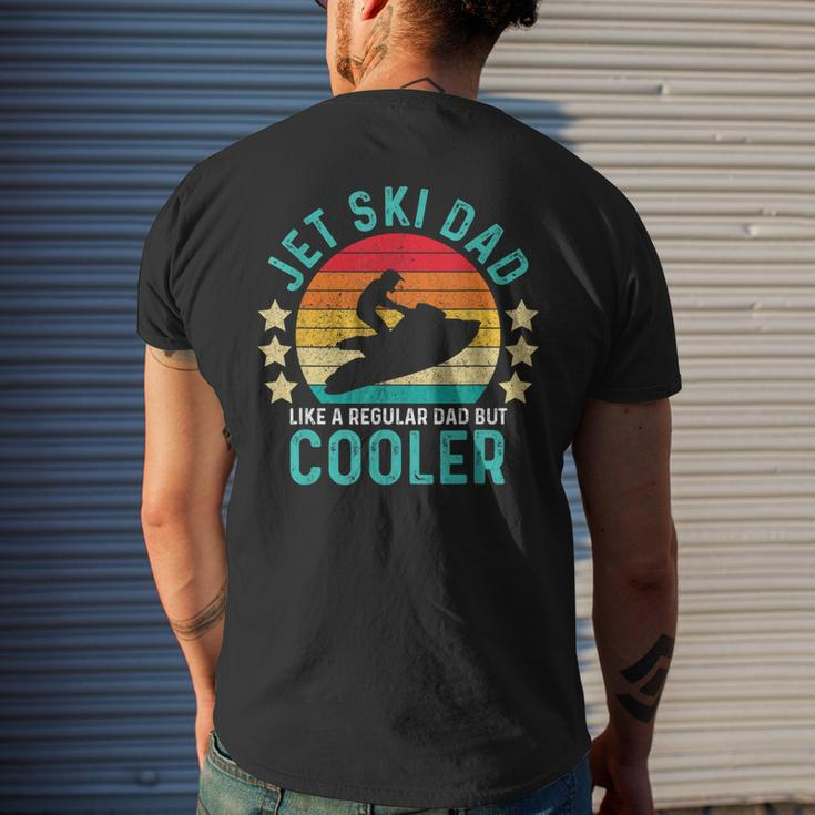 Jet Ski Dad Like A Regular Dad But Cooler Vintage Men's T-shirt Back Print Gifts for Him