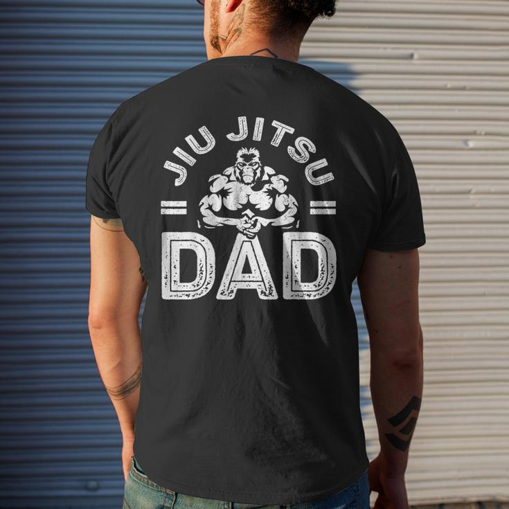 Mens Jiu Jitsu Dad For Men Martial Arts Brazilian Jiujitsu Men's T-shirt Back Print Gifts for Him