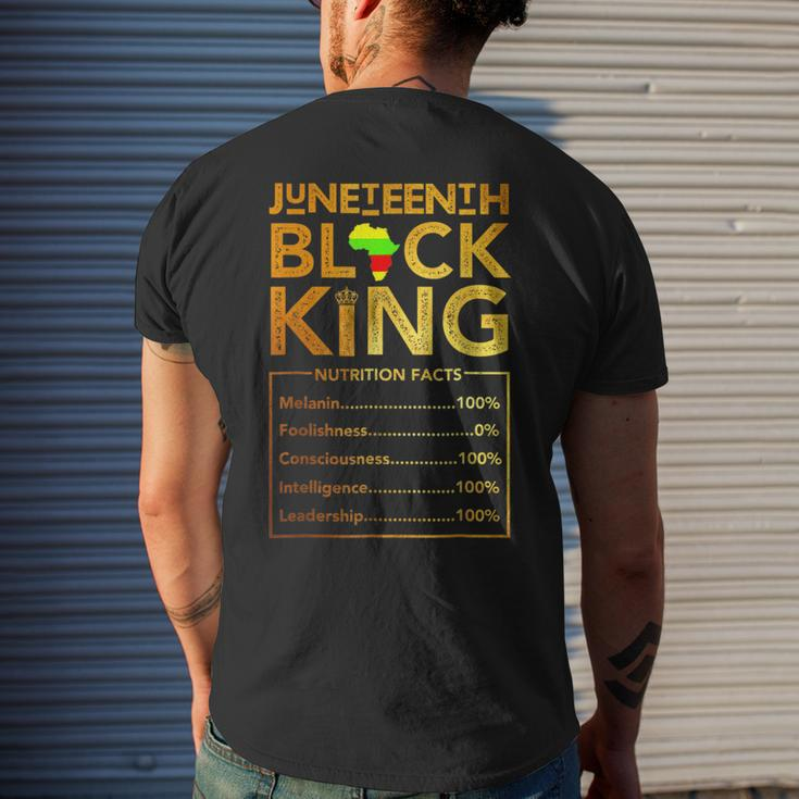 Junenth Black King Melanin Dad Fathers Day Men Fathers Mens Back Print T-shirt Gifts for Him