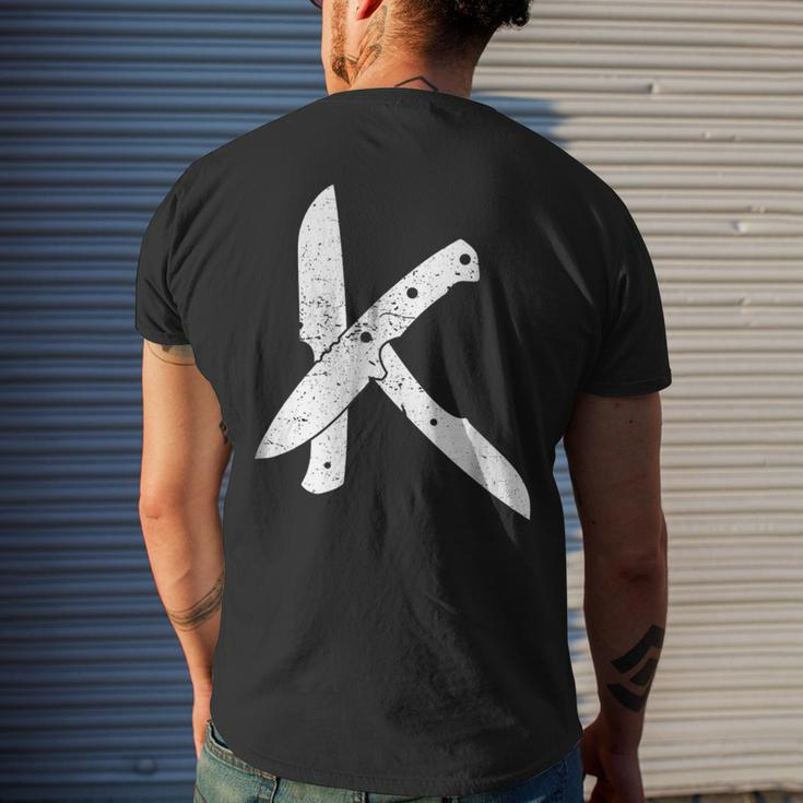 Knife Thursday Custom Fixed Blade Knife Tee Shirt Men's Back Print T-shirt Gifts for Him