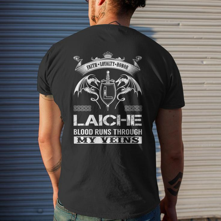 Laiche Blood Runs Through My Veins Men's T-shirt Back Print Gifts for Him