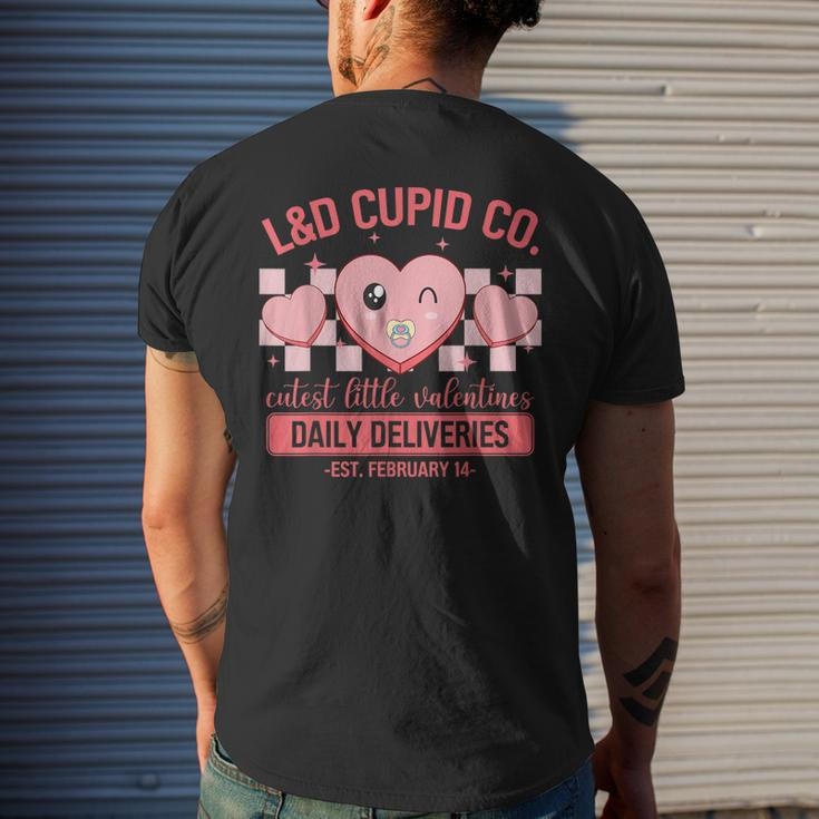 L&D Cupid Co Labor And Delivery Valentines Day Men's T-shirt Back Print Gifts for Him