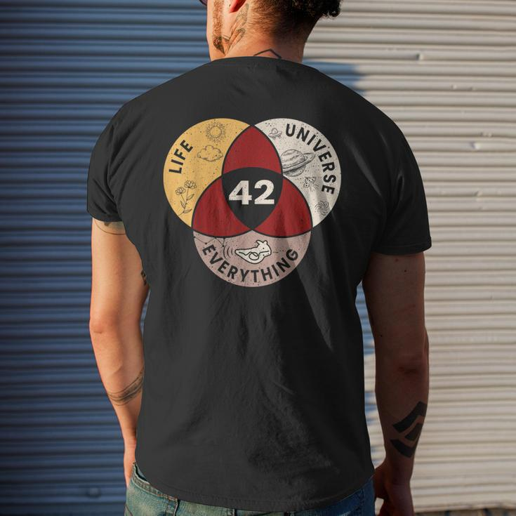 Life The Universe And Everything 42 Answer To Life Men's Back Print T-shirt Gifts for Him