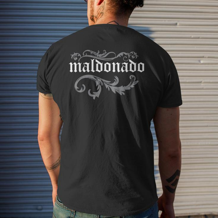 Maldonado Filigree Old English Mens Back Print T-shirt Gifts for Him
