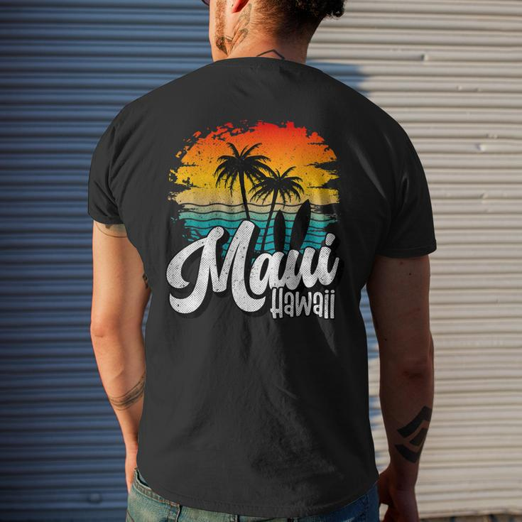 Maui Maui Lover Hawaii Tourist Maui Surf Men's T-shirt Back Print Gifts for Him