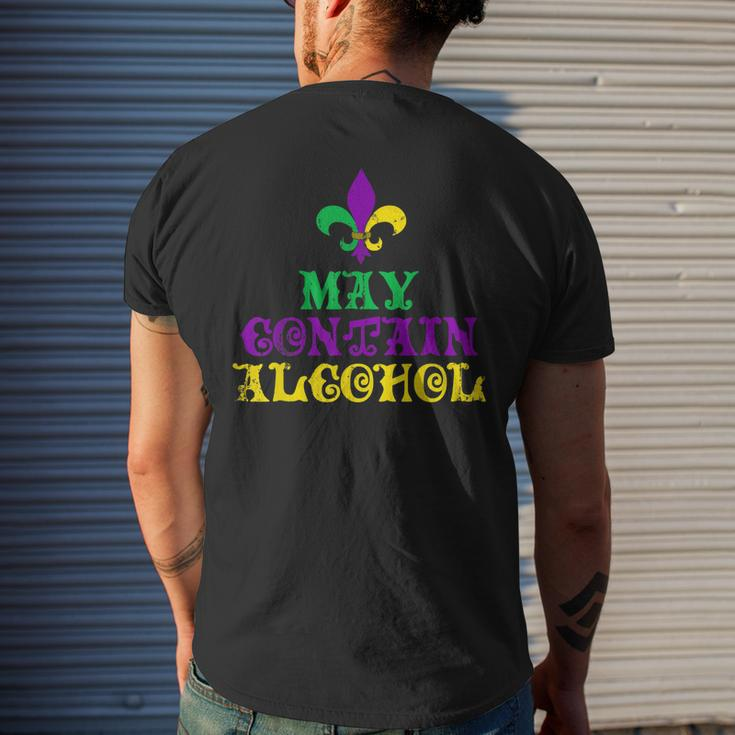 May Contain Alcohol Mardi Gras V2 Men's T-shirt Back Print Gifts for Him