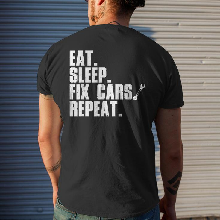 Mechanic For Men Dad Auto Garage Automobile Car Lover Men's Back Print T-shirt Gifts for Him