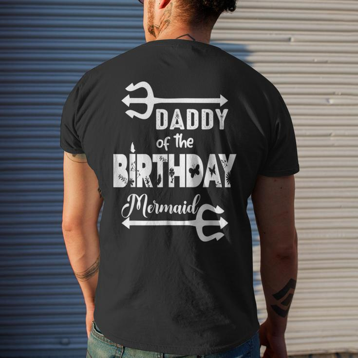 Mens Mermaid Security Merdad Mermen Mermaid Birthday Theme Men's Back Print T-shirt Gifts for Him