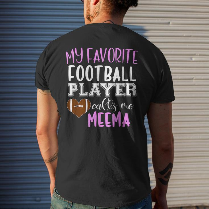 My Favorite Football Player Call Me Meema Mens Back Print T-shirt Gifts for Him