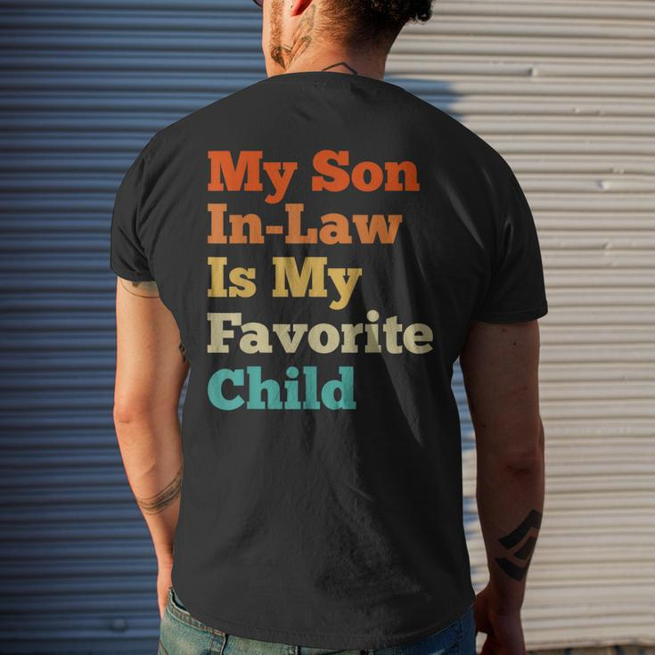 My Son In Law Is My Favorite Child Funny Family Mother Dad Mens Back Print T-shirt Gifts for Him