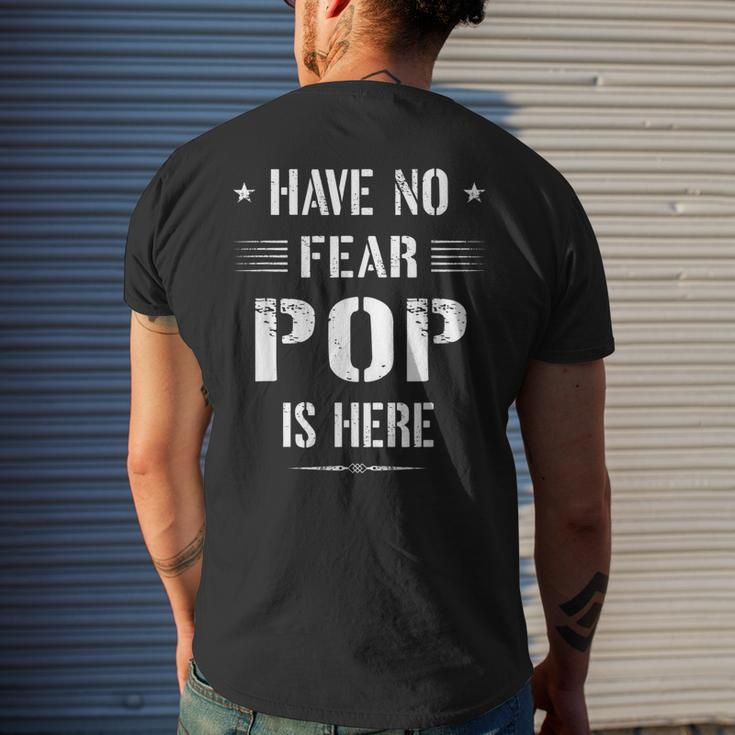 Have No Fear Pop Is Here Dad Men's Back Print T-shirt Gifts for Him