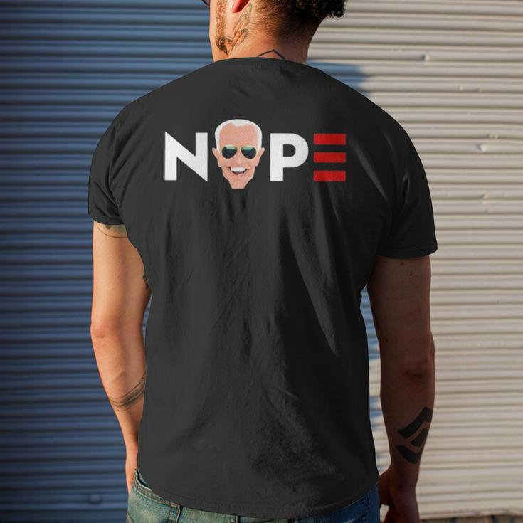 Nope Biden V2 Men's Back Print T-shirt Gifts for Him