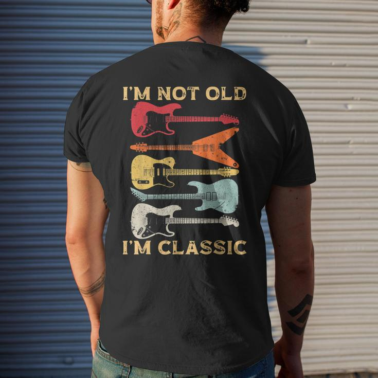 Im Not Old Im Classic Vintage Guitar For Dad Grandpa Men's T-shirt Back Print Gifts for Him