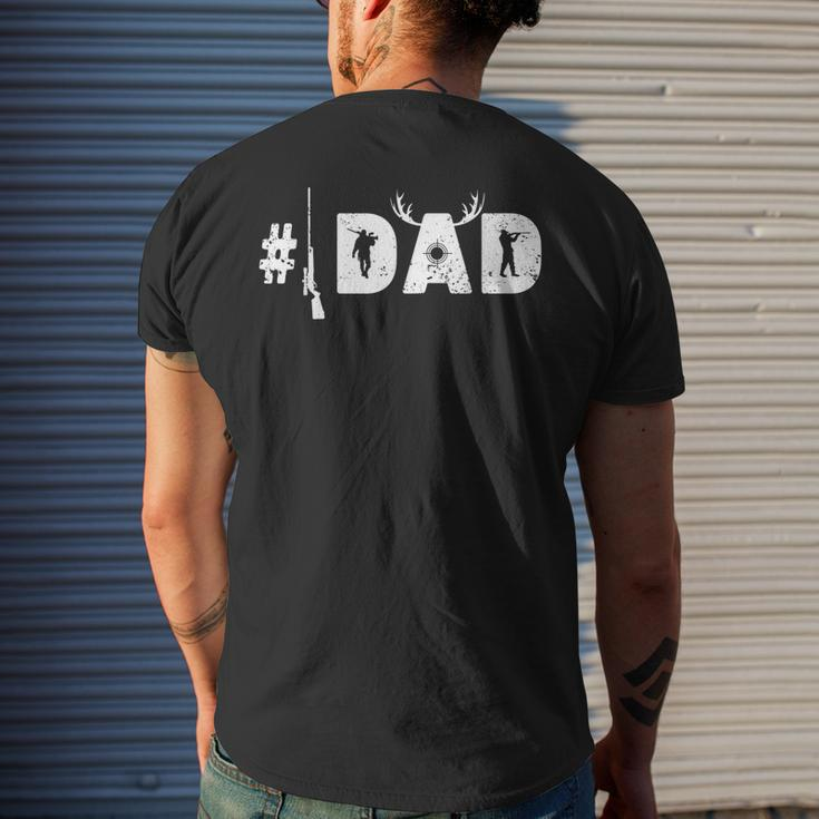 Number One Best Hunting Dad Deer Hunter Fathers Day Men's Back Print T-shirt Gifts for Him