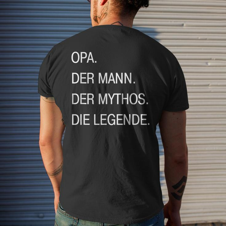 Opa German Grandpa Man Myth Legend Men's T-shirt Back Print Gifts for Him