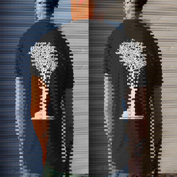 Optical Illusion Tree Man Woman Faces Men's Back Print T-shirt Gifts for Him