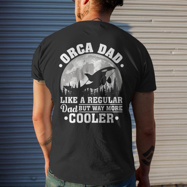 Orca Dad Like A Regular Dad Orca Father’S Day Long SleeveMen's Back Print T-shirt Gifts for Him