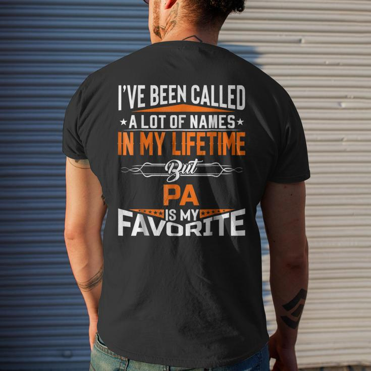 Pa Is My Favorite Name In My Lifetime Shirt Father Day Men's Back Print T-shirt Gifts for Him