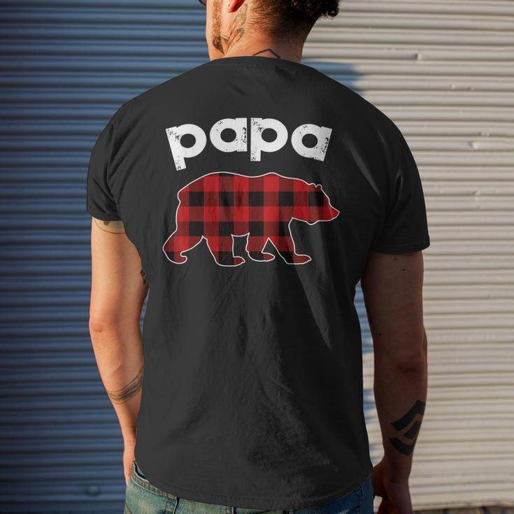 Mens Papa Bear TshirtPapa Bear Fathers Day ShirtMatching Family Men's Back Print T-shirt Gifts for Him