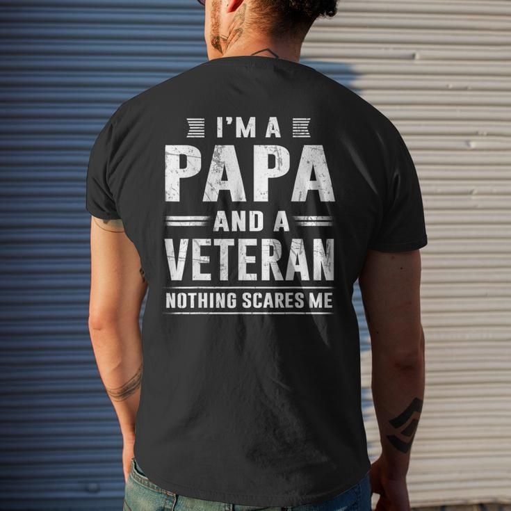 Im A Papa And Veteran Men Grandpa Sayings Dad Present Men's T-shirt Back Print Gifts for Him