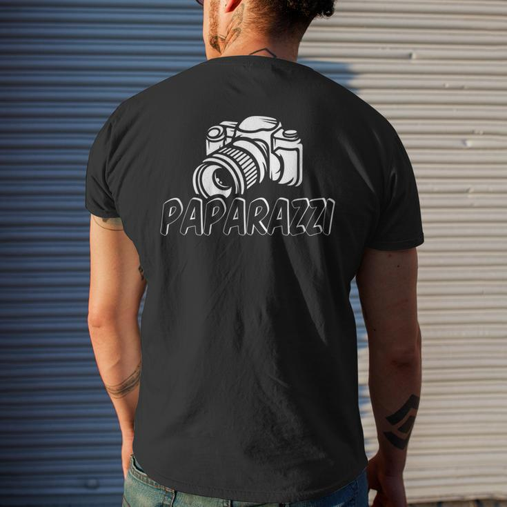 Paparazzi Dad Photographer Retro Camera Men's T-shirt Back Print Gifts for Him