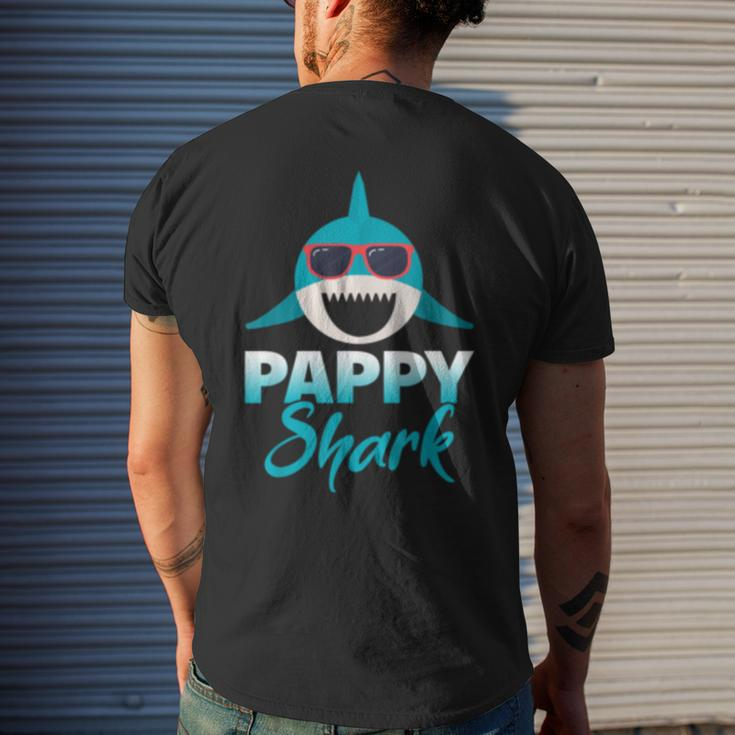 Mens Pappy Shark Wearing Cool Sunglasses Grandpa Men's T-shirt Back Print Gifts for Him