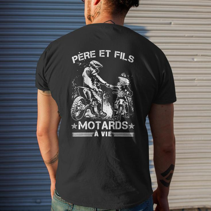 Père Et Fils - Motards À Vie Men's Crewneck Short Sleeve Back Print T-shirt Geschenke für Ihn
